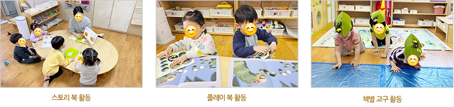 스토리 북 활동, 플레이 북 활동, 책별 교구 활동
